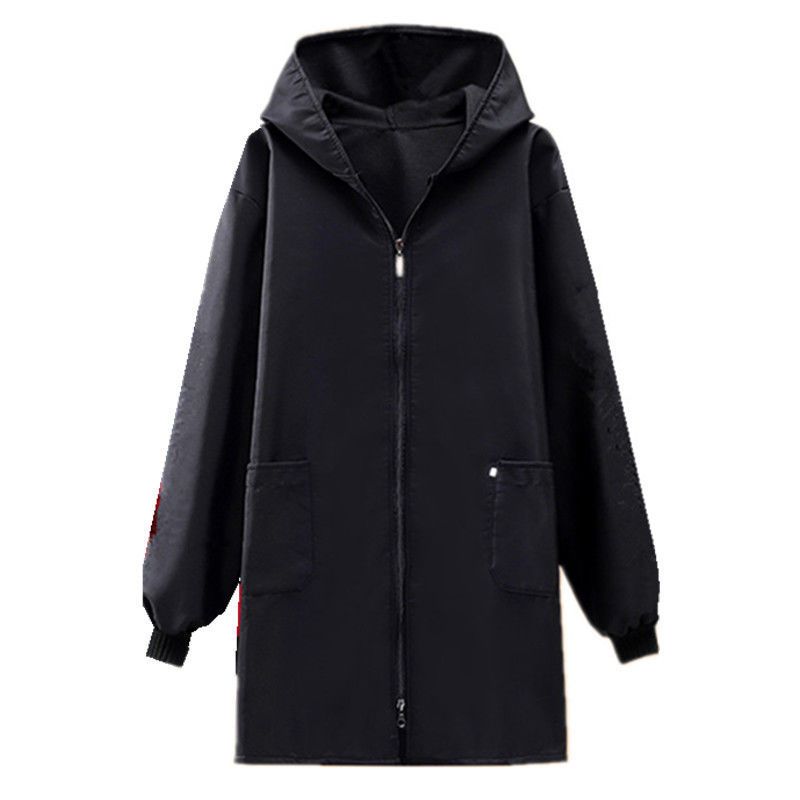 加绒黑色 XL ( 90-130斤) 防水围裙罩衣耐脏工作服加绒罩衣女外穿中长款正穿衣防油厨房大褂