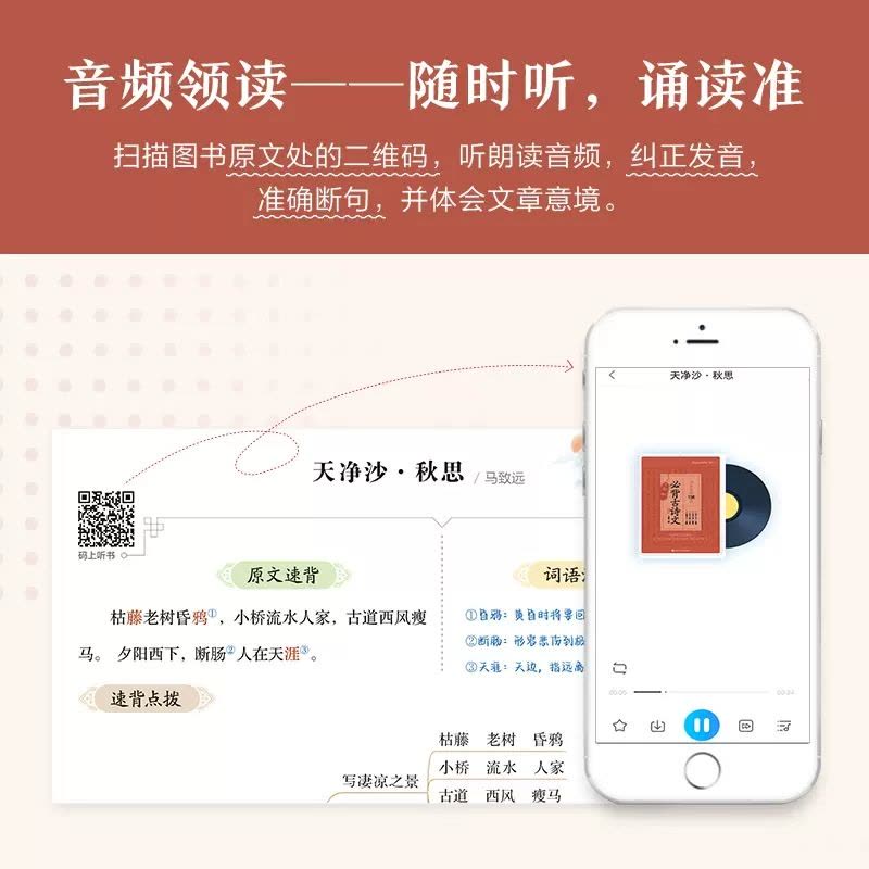 文言文完全解读+必背古诗文138篇 2本套 初中通用 [正版]2023星火初中必背古诗词和文言文初一初二初三中考语文古诗图片