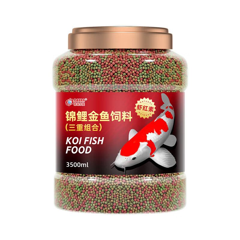 水族鱼饲料锦鲤专用金鱼鱼食小颗粒观赏鱼鲤鱼斗鱼料上浮通用-锦鲤金鱼1.5kg(小粒)