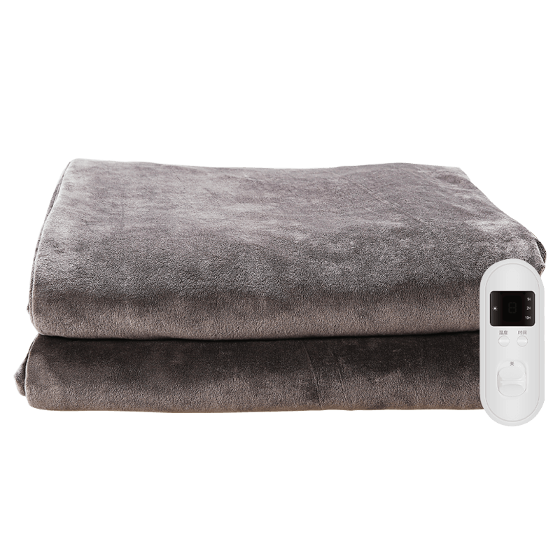荣事达多功能电热盖毯1.5米*1.2米 九档控温 亲肤水晶绒 自动断电 可机洗可手洗 暖身毯发热披毯(棕色)高清大图