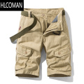 HLCOMAN多口袋工装短裤男宽松直筒休闲5五分夏季薄款ins休闲中裤潮牌五闲 362尺9159-175斤 95554卡其