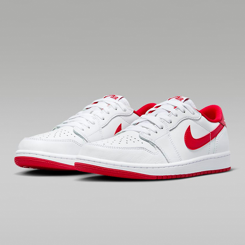 nike耐克男鞋air jordan 1 aj1白红低帮复古运动篮球鞋cz0790-161
