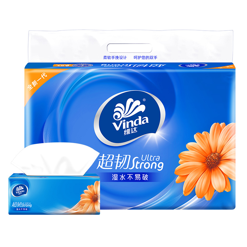 维达 VINDA V2239 超韧S码抽纸 3层130抽6包*1提