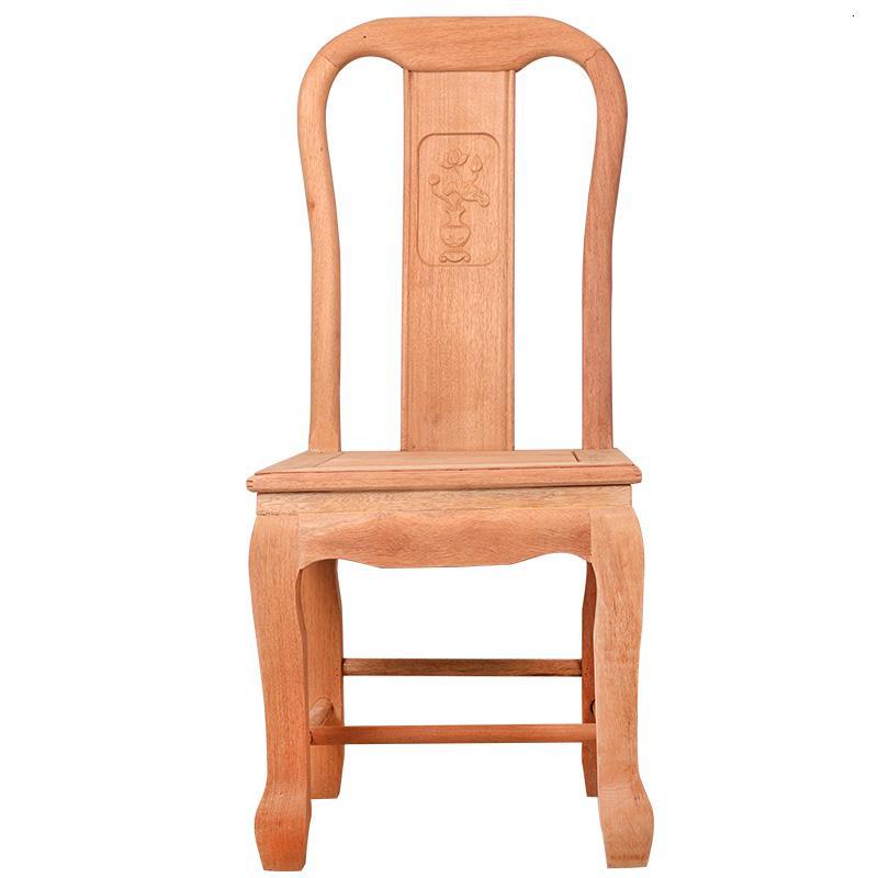 中式全木菠萝格餐椅闪电客家用靠背椅原木简约餐厅餐桌椅饭店酒店凳子