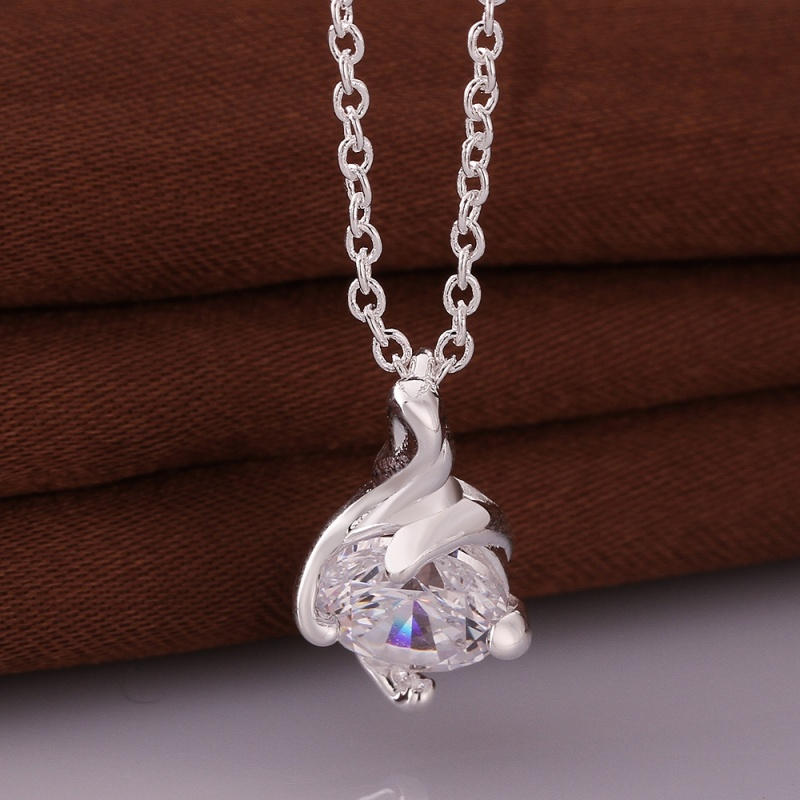 N658 Women Silver Necklace 镀925纯银女项链日韩版锁骨链潮人送女朋友七夕情人节礼物