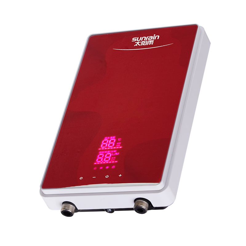 太阳雨快热式电热水器 T-K701 免储水式即开即用全身防水智能恒温家用小型热水器 红色