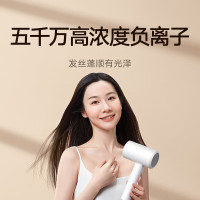 小米(MI)吹风机H101白色 米家可折叠高速吹风筒护发负离子速干家用大风力 便携小巧宿舍降噪大功率理发店专业无叶电吹风