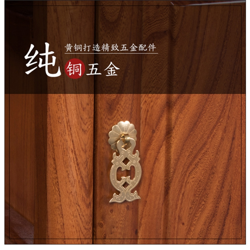 锦北茶水柜新中式烧水柜茶叶存放柜茶台茶边柜配全自动电磁炉 C款素面
