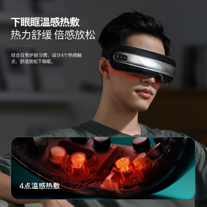 飞利浦(PHILIPS)PPM5203E眼部按摩器18点环眼揉按(单位:个)黑色高清大图