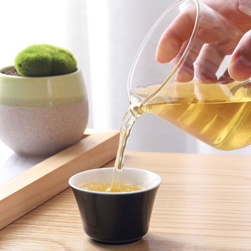 WQ千瓷阁 玻璃一壶两杯旅行套组 青草绿一壶两杯