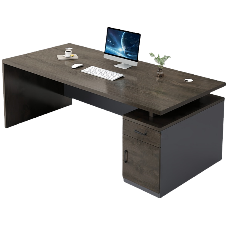 彭梵橡木色办公桌