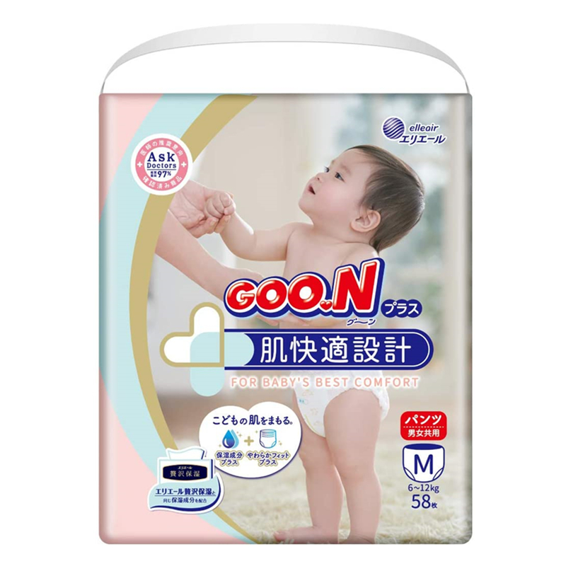 GOO.N 大王敏感肌 宝宝保湿尿不湿拉拉裤M58