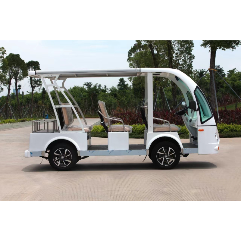 婉晨 电动观光车电动巡逻物业保安四轮车楼盘小区看房车旅游景区观光电瓶车厂家直销8座11座14座电动观光车 三排8座