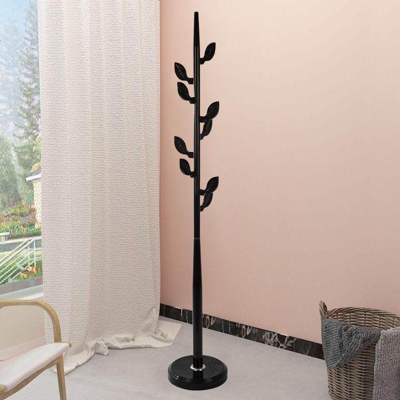 儿童衣架落地卡通可爱衣架挂衣架创意卧室小孩单杆式树叶衣帽架子