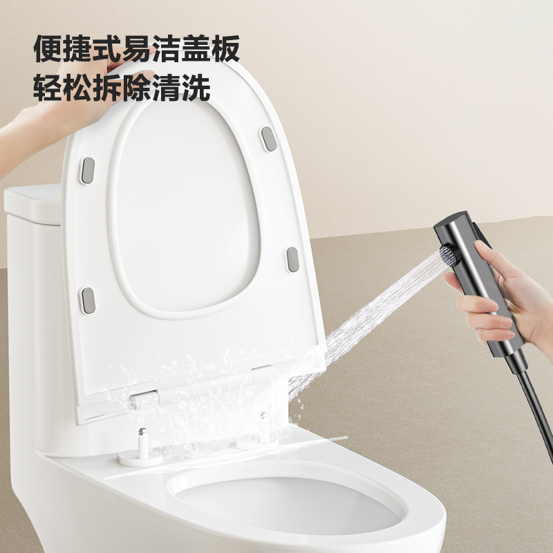 四季沐歌MICOE M-ZD107-4P一级水效白瓷缓冲盖板超省水虹吸坐便器高清大图