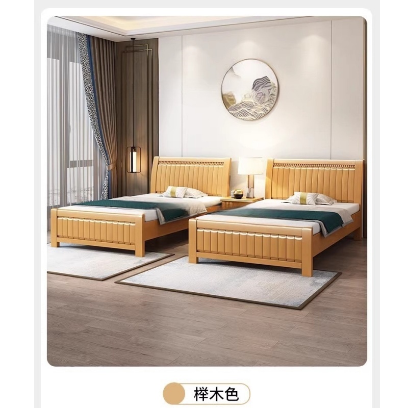 鑫木樽单人床1.5*2*0.96m+5cm床垫+床头柜1组高清大图