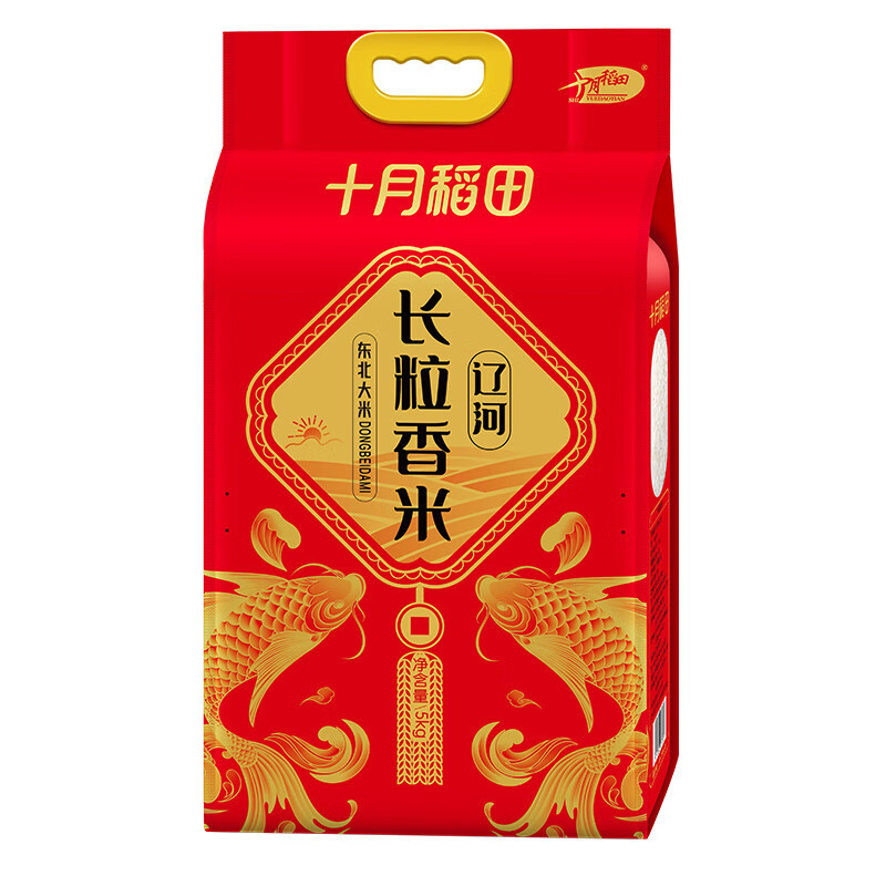 十月稻田(SHIYUEDAOTIAN) 东北大米 辽河长粒香5kg米粒晶莹透亮口感劲道有韧性高清大图