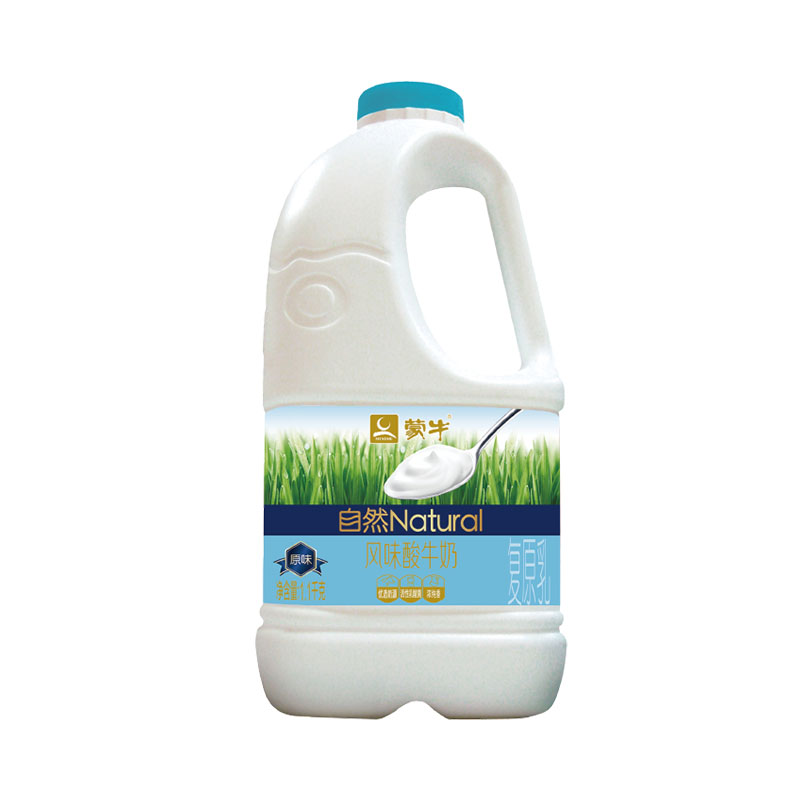 蒙牛桶装原味酸牛奶1.1kg