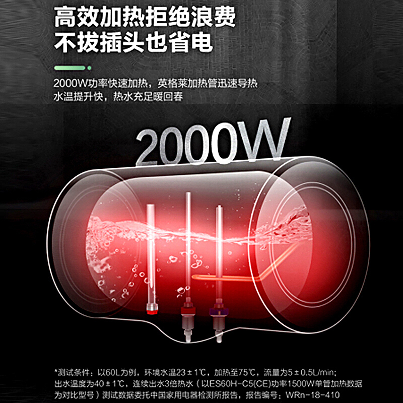海尔(Haier)60升家用储水式电热水器 EC6001-PA1