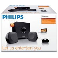 Philips/飞利浦 电脑 音响 台式机低音炮2.1笔记本家用桌面有限小音箱电视重低音游戏收钱吧上课