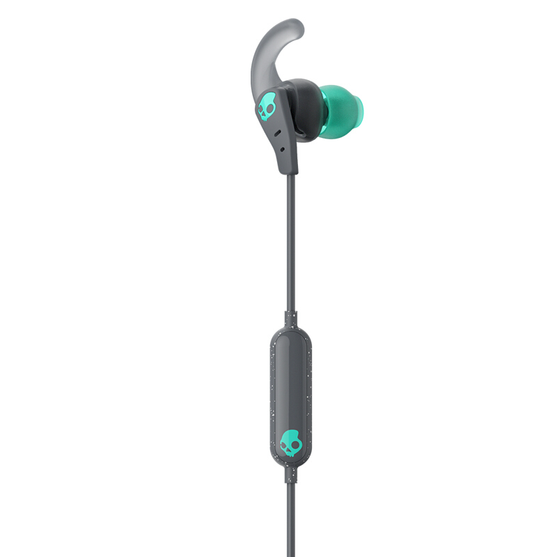 斯酷凯蒂(Skullcandy) Set 入耳式运动有线耳机 耐汗固定设计 线控语音通话耳塞 灰绿色高清大图