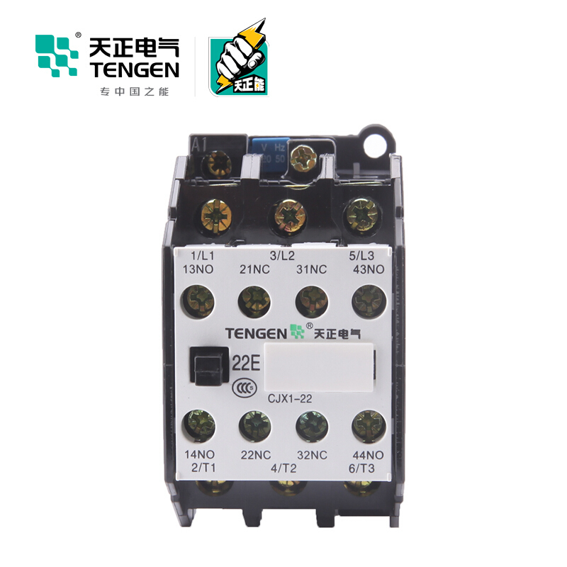 天正电气CJX1-9/22 220V3NO 2NO+2NC 22A交流50/60Hz 3P 02010060037接触器