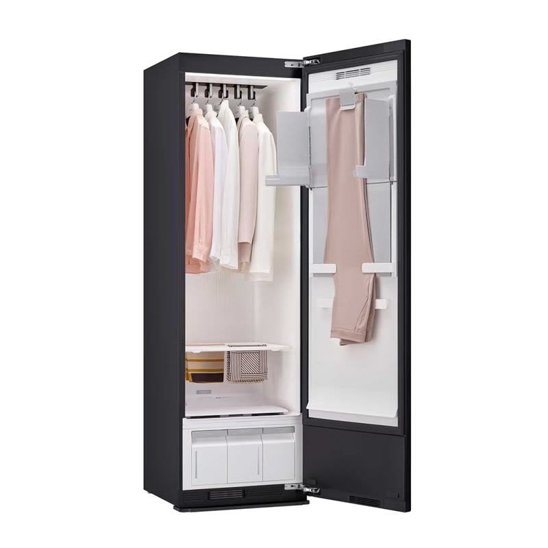 LG SC5GMR80H 5+1镜面黑 玻璃面板 蒸汽烘干裤线管理 去皱 全屋除湿 智能远程控制 原装进口衣物护理机图片