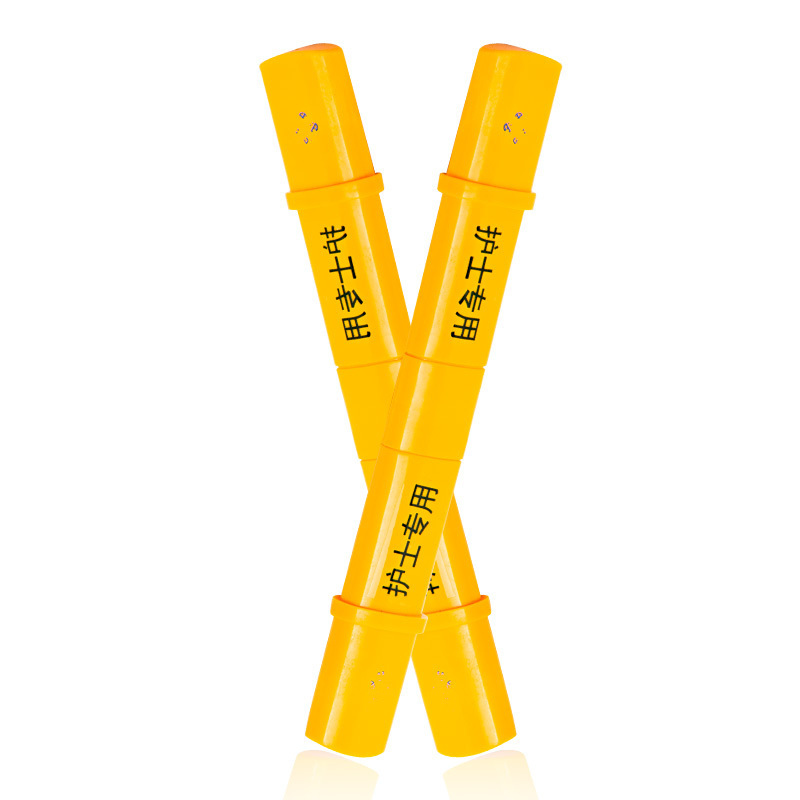 表温脉仪医生蓝黑笔芯双头画体温脉搏线呼吸笔 蓝圈叉/实线轮(半只装)