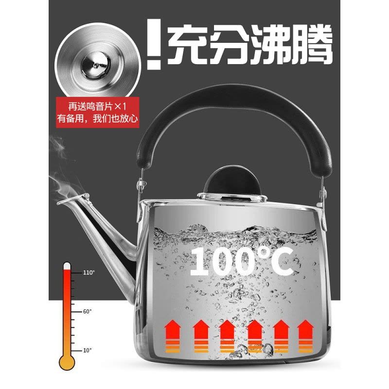 烧水壶不锈钢鸣音开水壶烘焙精灵煤气电磁炉茶壶大容量家用热水壶 4升特厚欧式壶 新欧式图片