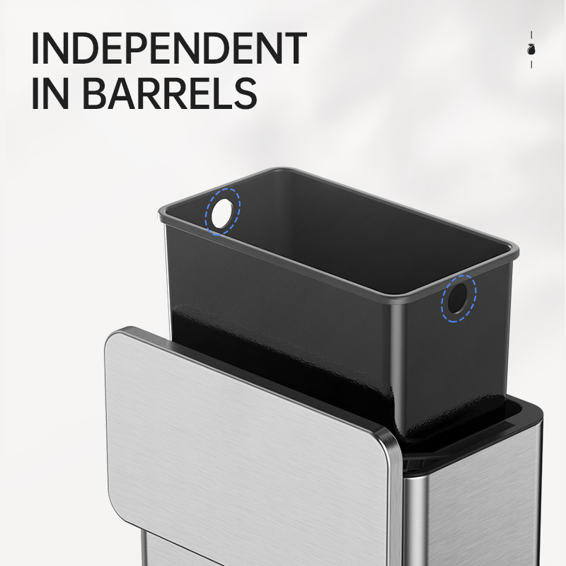 GAOK厨房垃圾桶挂式折叠家用桌面收纳筒壁挂式轻奢厕所高清大图