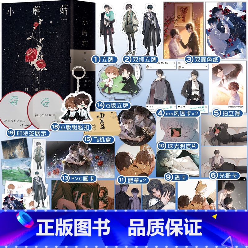 实体书+定制赠品 【正版】印特签 刷边版烫金特装书 典藏版 小蘑菇 一十四洲 全套2册天宇图书赠品周边青春文学科幻爱情纯