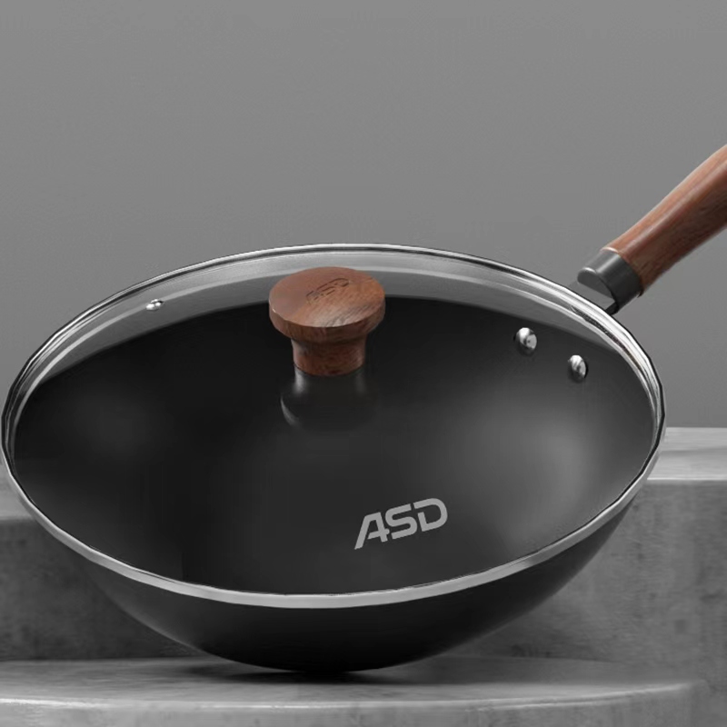 爱仕达悦厨系列无涂层炒锅CF32S8TG 32cm有盖适用燃气灶健康烹饪多功能设计高清大图