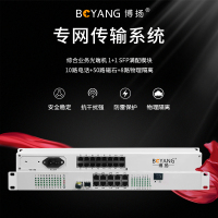 博扬综合业务光端机10路电话+50路磁石+8路物理隔离1+1SFP满配模块单纤LC20KM1对 BY-10P50H8EV