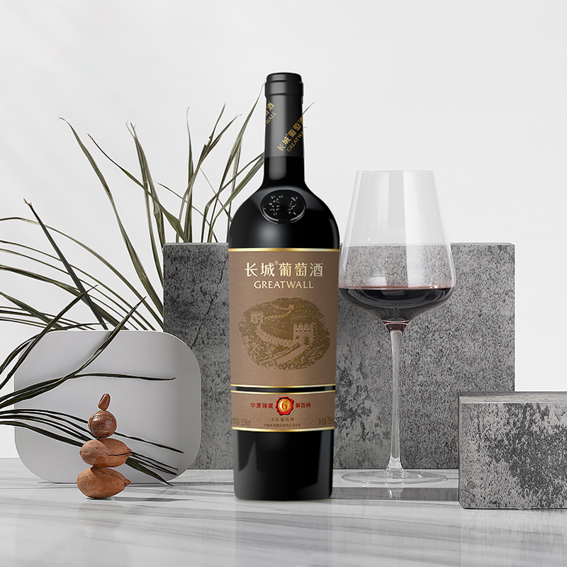 长城华夏碣石山产区臻藏6解百纳干红葡萄酒750ml红酒
