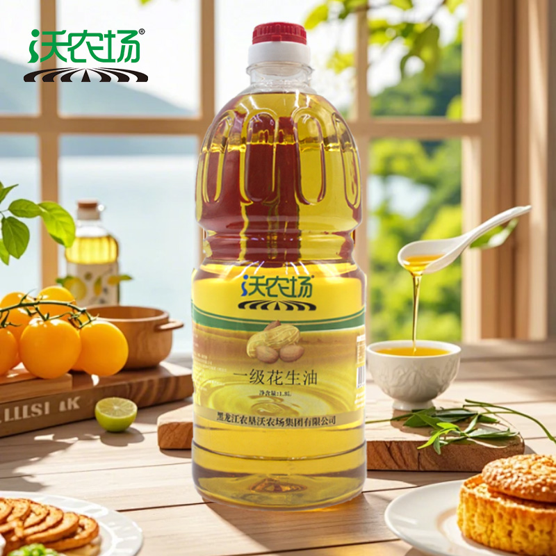 沃农场一级花生油1.8L/瓶高清大图
