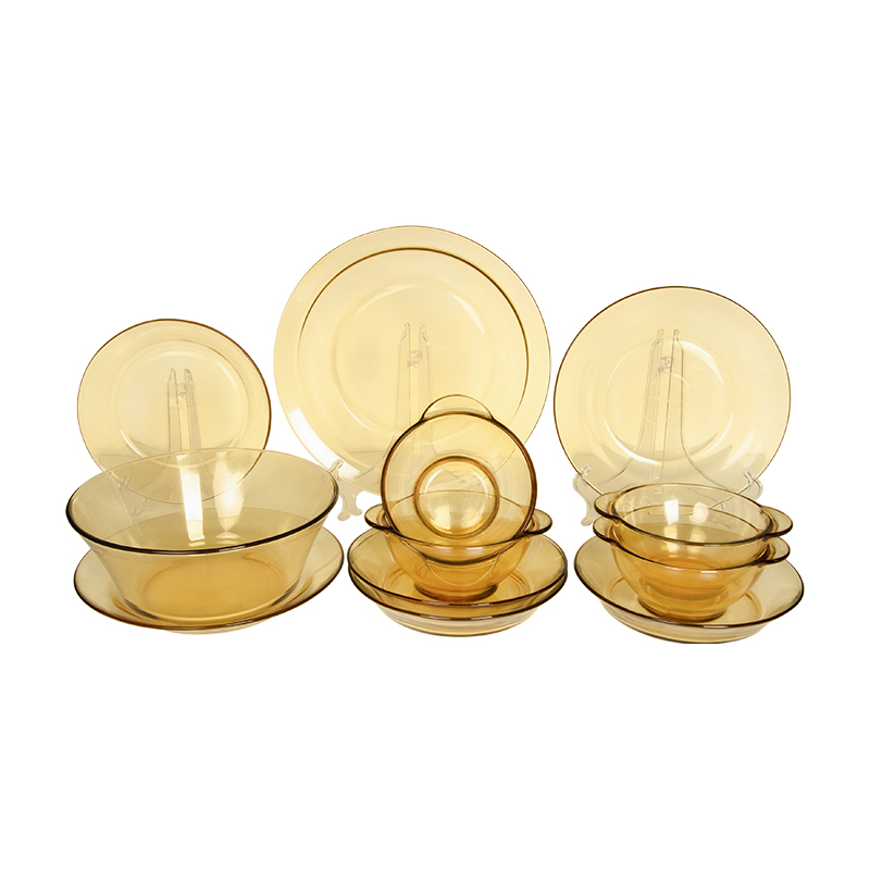 康宁pyrex 玻璃餐具12a件组(2个大汤盘+4个小汤盘+4个带耳碗+1个大色拉碗+1个大盘)PX-SY12A/HP高清大图