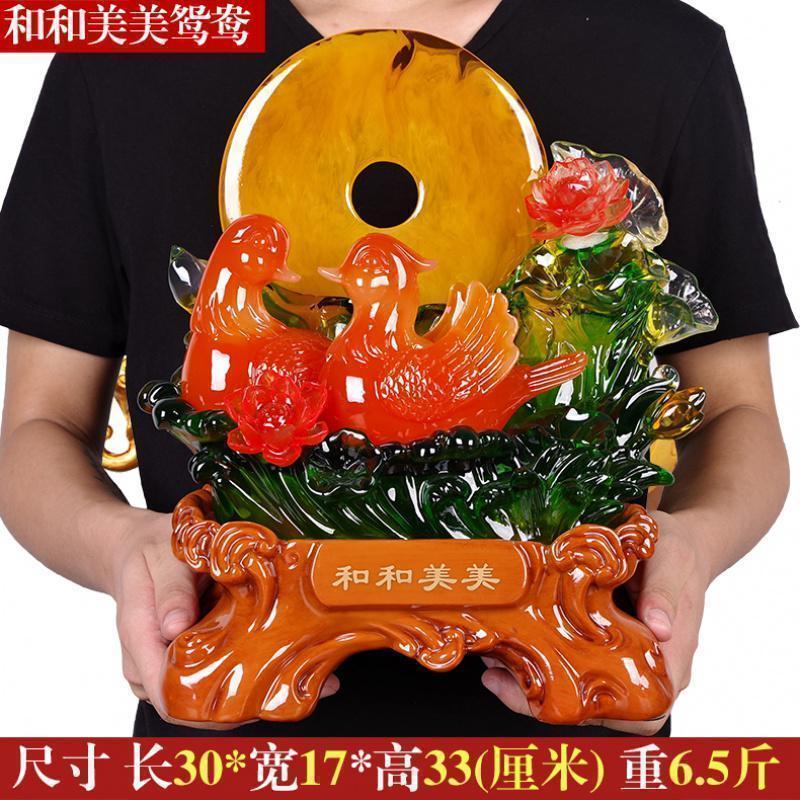 美帮汇鸳鸯摆件一对卧室姻缘新房装饰品结婚新婚创意实用新婚送礼品高清大图