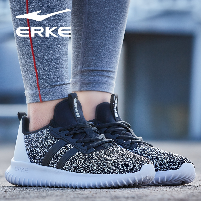 鸿星尔克erke运动鞋女鞋冬款加绒保暖秋冬季红星旅游跑步鞋子