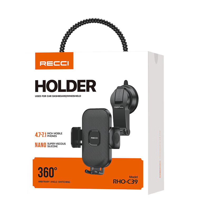 锐思RECCI 中控台旋转车载支架大弧度折叠角度随心调节 RHO-C39高清大图