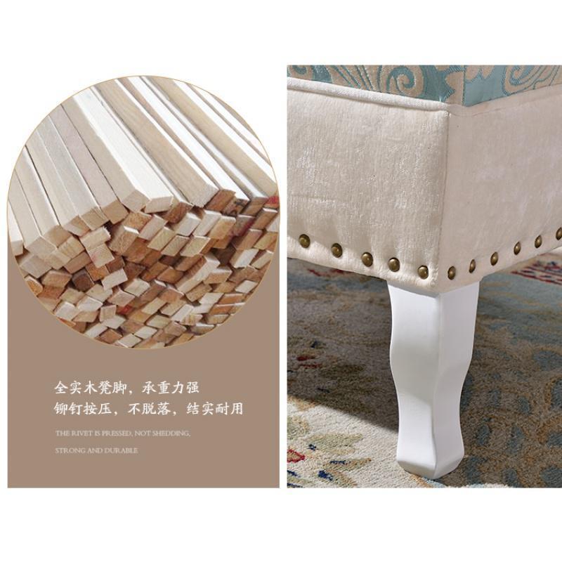 森美人美式换鞋凳穿鞋凳家用客厅沙发搭脚凳脚踏卧室床尾凳化妆凳皮凳子 70*45*40（颜色留言） 默认尺寸