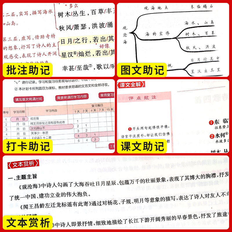 推荐❤9年级[古诗文讲练套装] 初中通用 [正版]2025/24初中生必背古诗文初中古诗词文言文完全解读七八九年级语文英高清大图