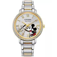 Citizen 米奇石英腕表mm防水米年质保闪钻石英女款情侣手表