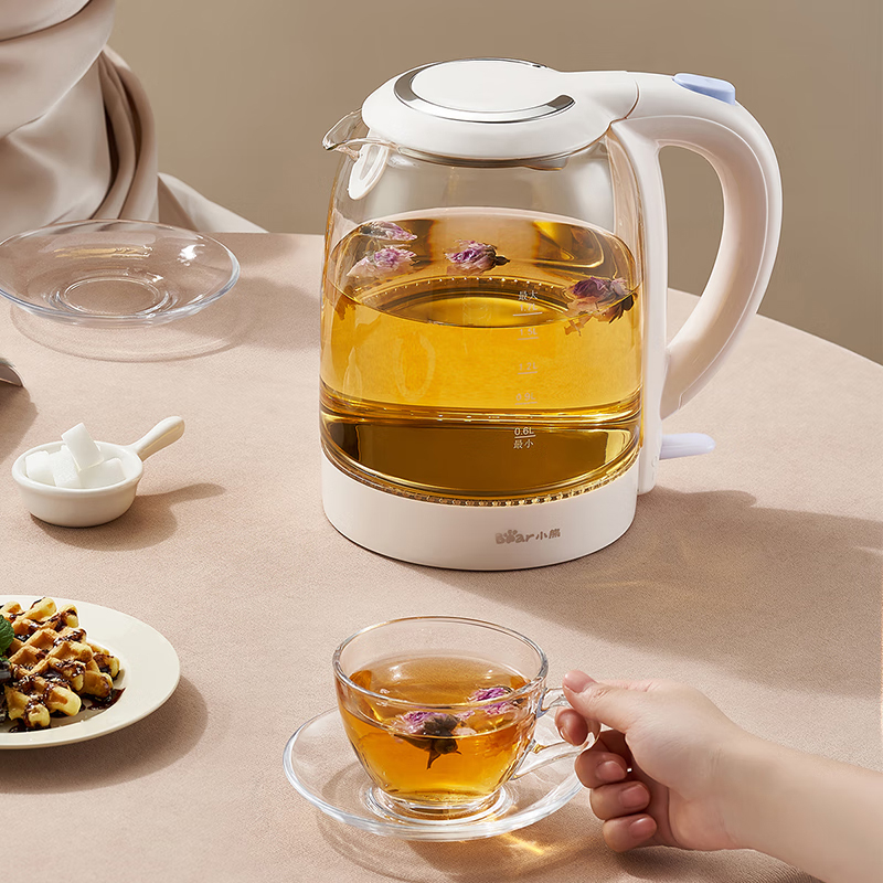小熊电水壶加厚高硼硅玻璃家用大容量1.7L电热水壶ZDH-A17L1高清大图