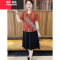 YIBUSHENG2024季新款大码假两件连衣裙女妈妈装改良旗袍50-60岁婆婆裙子