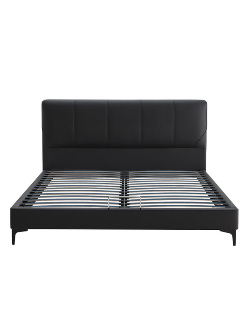 城市爱情喜临门 - 夜喵双人真皮大床 主次卧室现代简约风 真皮床高端婚床高清大图