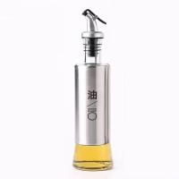 油(320ml) 不锈钢油壶油瓶玻璃防漏油罐厨房家用调料盒调料瓶调味罐酱油醋壶