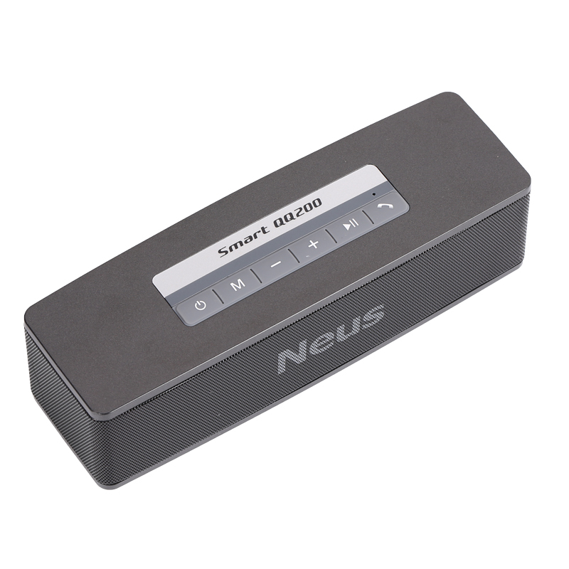 Neus/纽斯 Smart QQ200 无线HIFI蓝牙音箱迷你小音响手机便携插卡 黑色