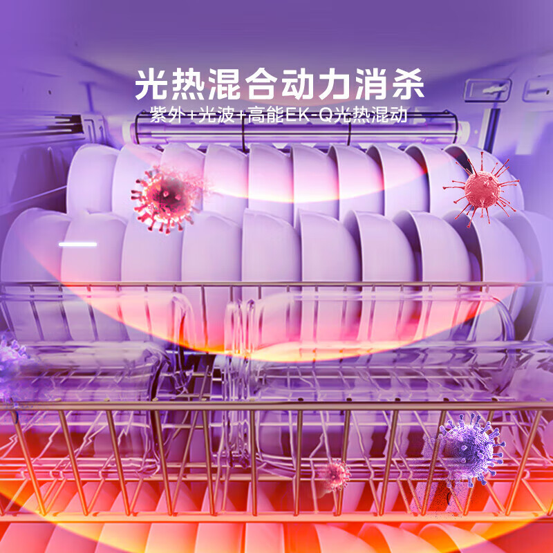 美的(Midea)消毒柜130B03嵌入式家用130L大容量三层母婴紫外线光波婴儿奶瓶灭菌舱离子净化二星级消毒高清大图