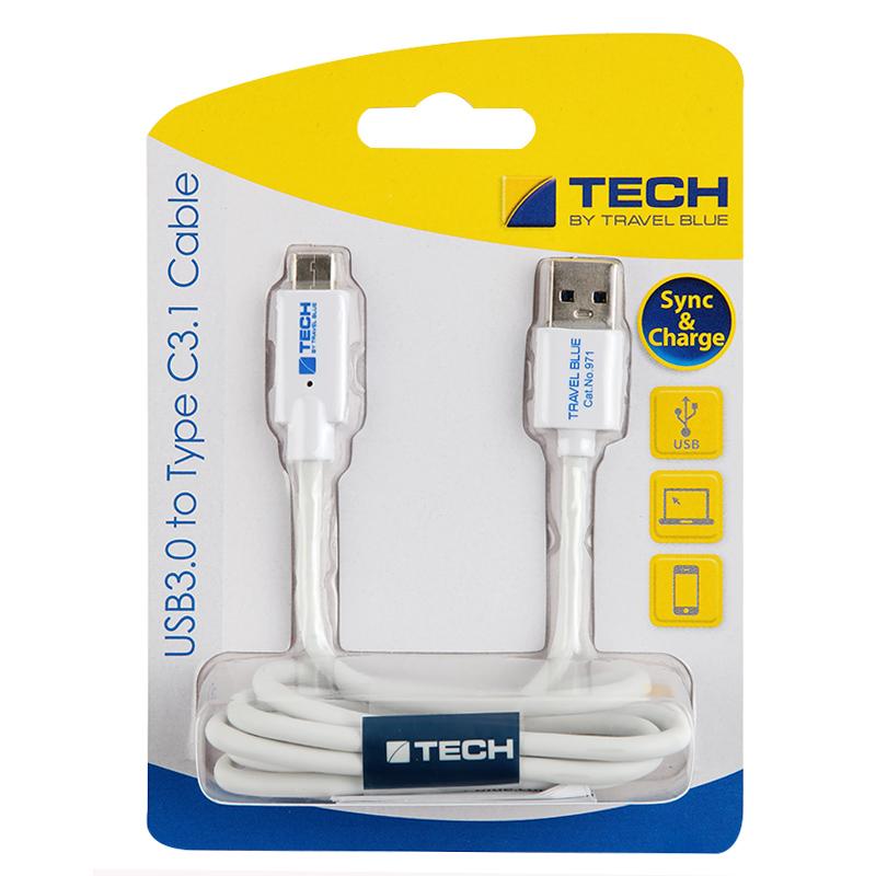Travel Blue蓝旅 安卓数据线USB3.0转TYPE-C3.1快充971高清大图