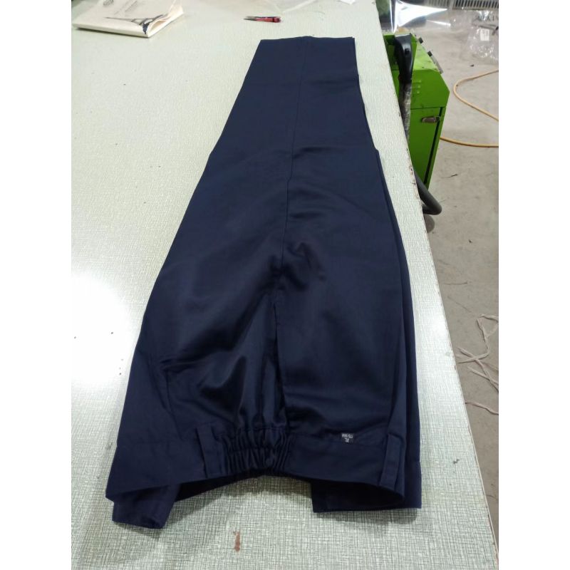 纯棉长袖工作服深蓝色防静电服套装拉链款 含上衣+裤子